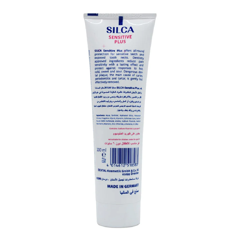 Silca, Sensitive Plus Toothpaste, Gentle Oral Care, 100 Milliliters