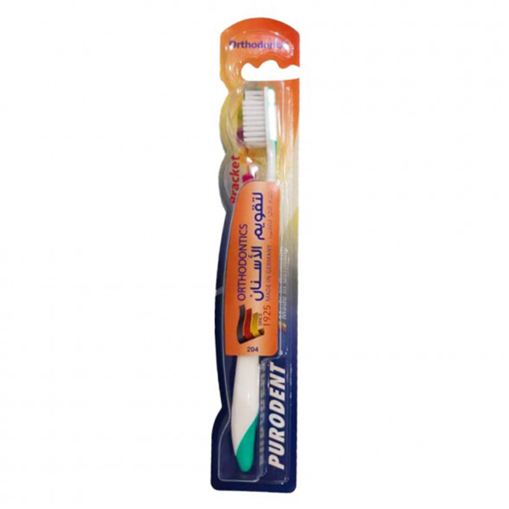 Purodent, Orthodontic Toothbrush 204, Special toothbrush designed for braces and orthodontics