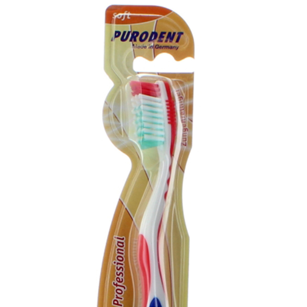Purodent, X-Shape Professional Medium Toothbrush, Medium bristle toothbrush for effective cleaning