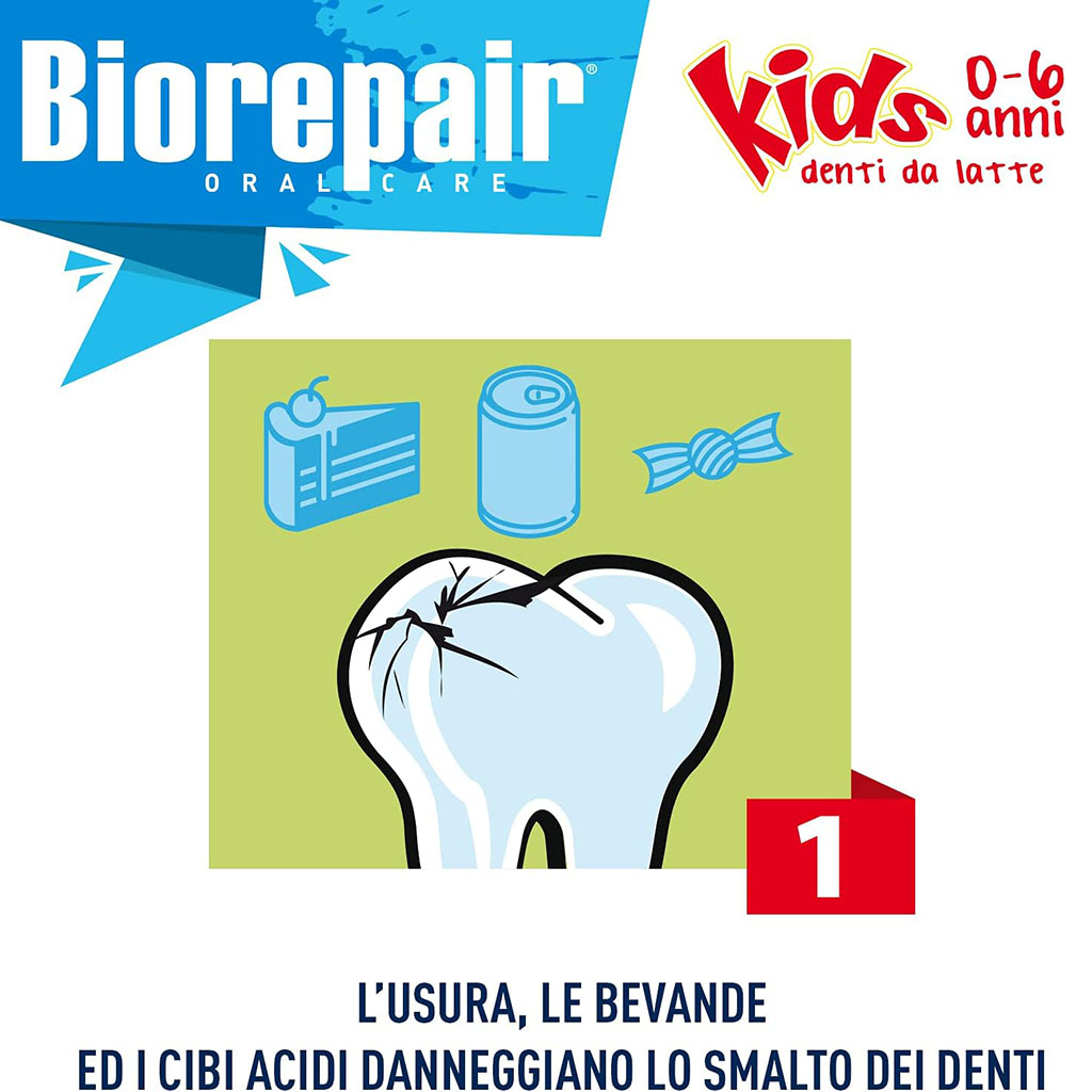 Biorepair Toothpaste For Kids, 0-6 Years, Peach Flavour 50ml