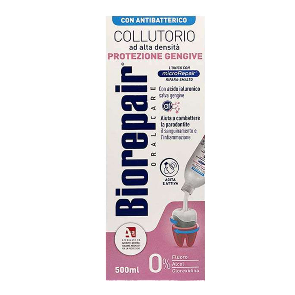 Biorepair, Mouthwash Gum Protection, Protective mouthwash for healthy gums and fresh breath, 500ml