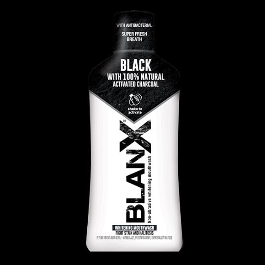 BlanX, Black Whitening Mouthwash with ActiluX® Technology, Mouthwash for whitening and fresh breath, 75 ml