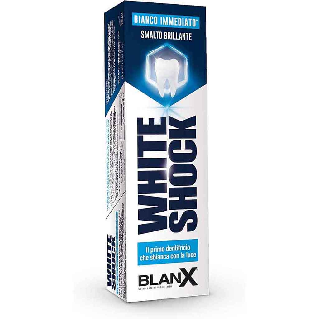 Blanx, White shock instant white toothpaste, Instant whitening toothpaste with blue formula, 75 ml