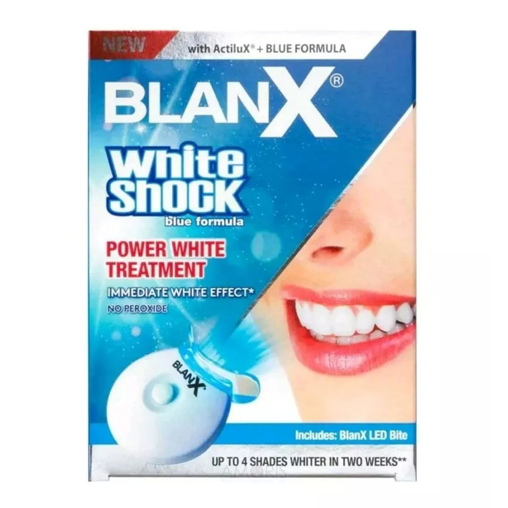 BlanX, White Shock Treatment Set with Toothpaste and LED Accelerator, Whitening toothpaste and LED light for enhanced whitening, 50 ml