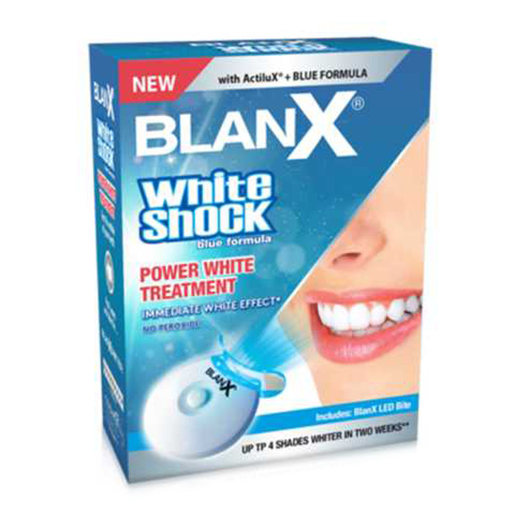 BlanX, White Shock Treatment Set with Toothpaste and LED Accelerator, Whitening toothpaste and LED light for enhanced whitening, 50 ml