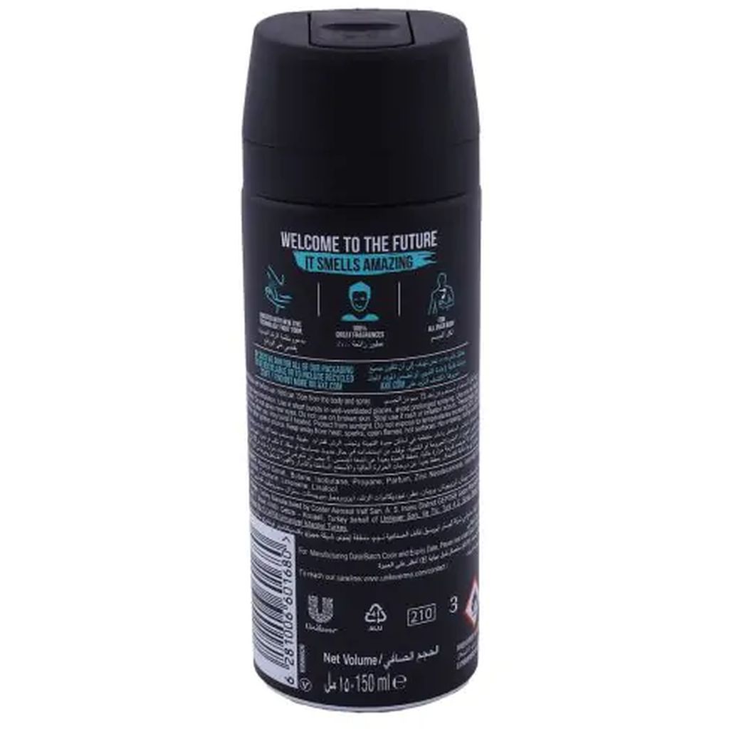 Axe, Apollo Deodorant Body Spray, Long-lasting deodorant body spray with fresh scent, 150ml