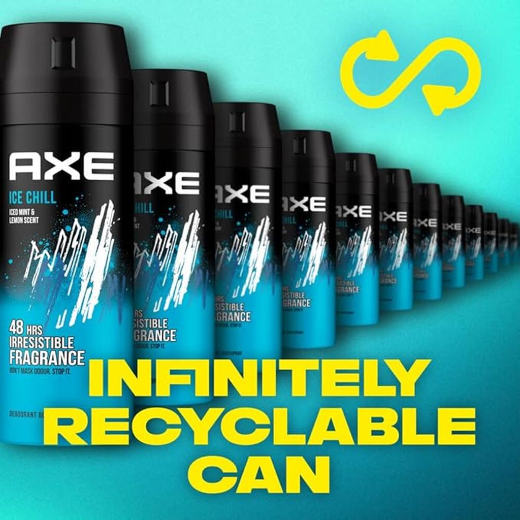 Axe, Deo Aero Ice Chill Deodorant Body Spray, Cooling fresh scent deodorant spray, 150ml