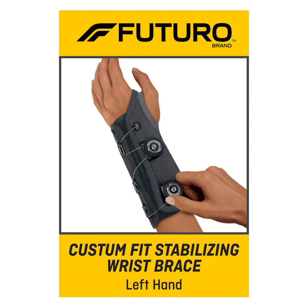 Futuro, Custom Dial Wrist Stabiliser, Adjustable wrist support for injury recovery, left hand