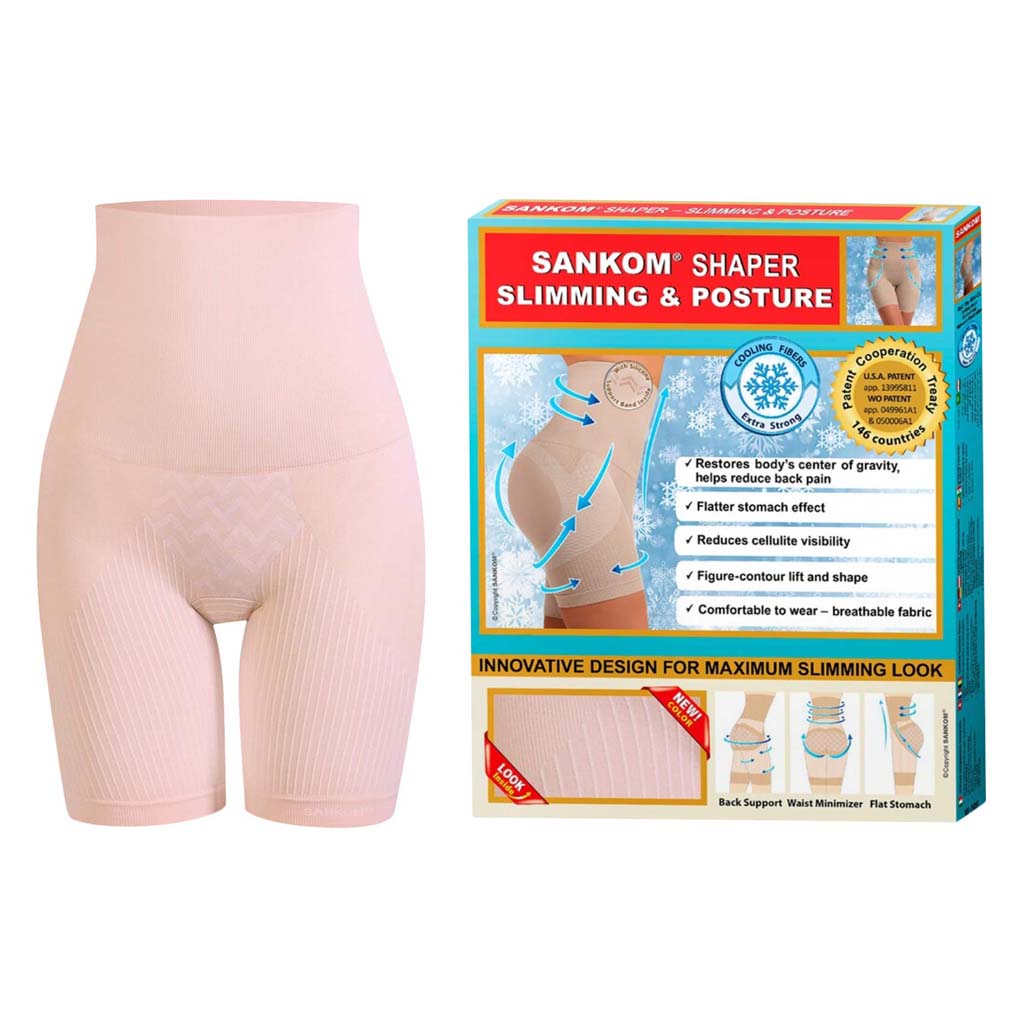 Sankom, Cooling effect posture-correction garment, Breathable support for improved posture, S-M short