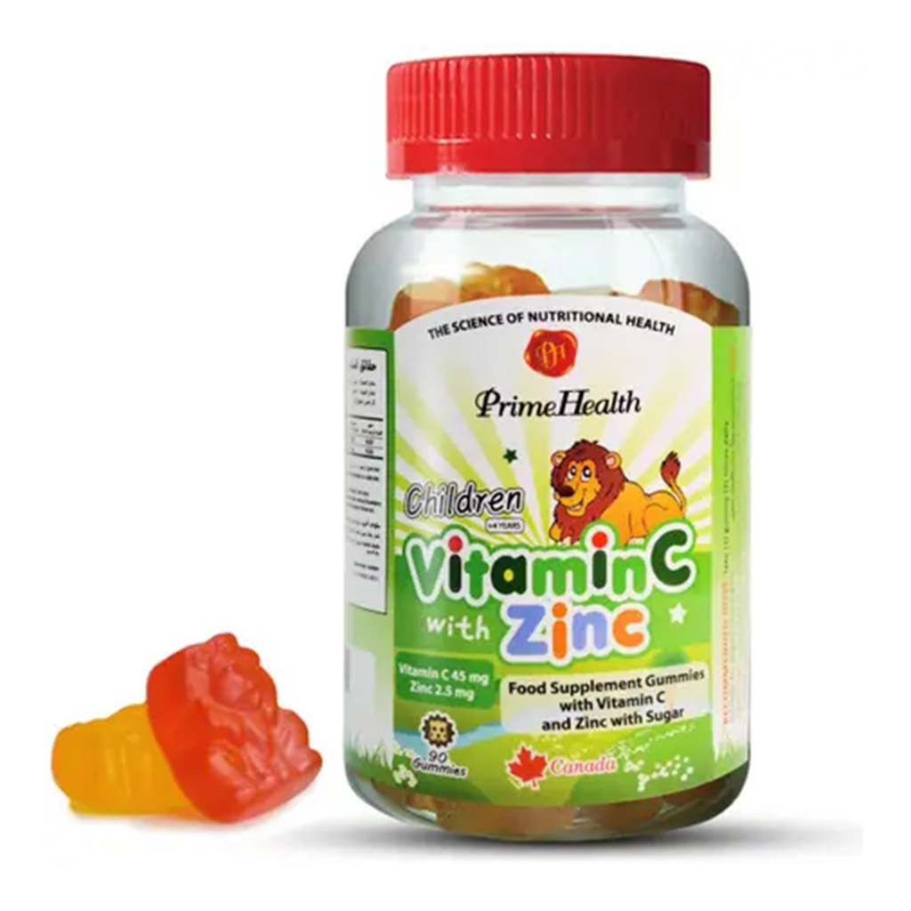 Prime Health, Kids Zinc and Vitamin C Gummy, Immune support gummies for children, 60 pieces