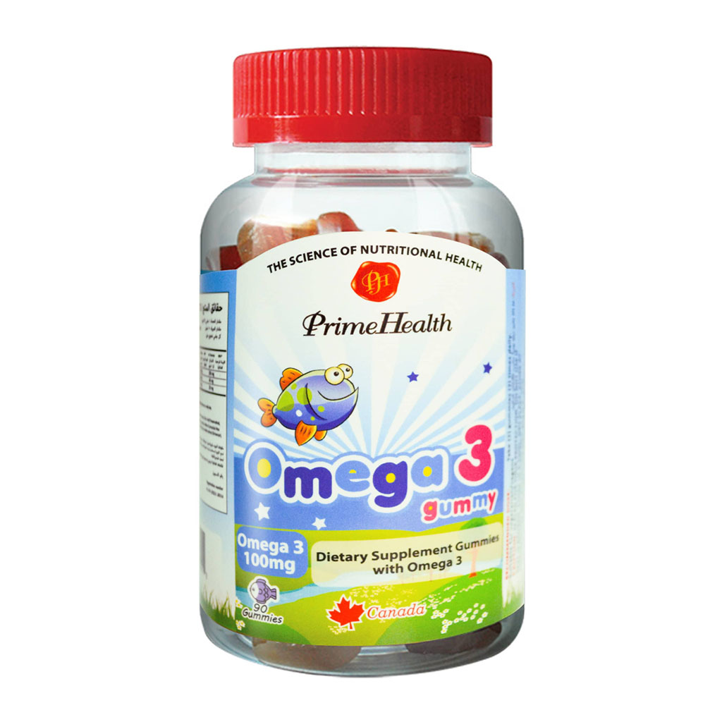 Prime Health, Kids Omega 3 Gummy, Brain and eye development support gummies, 90 pieces