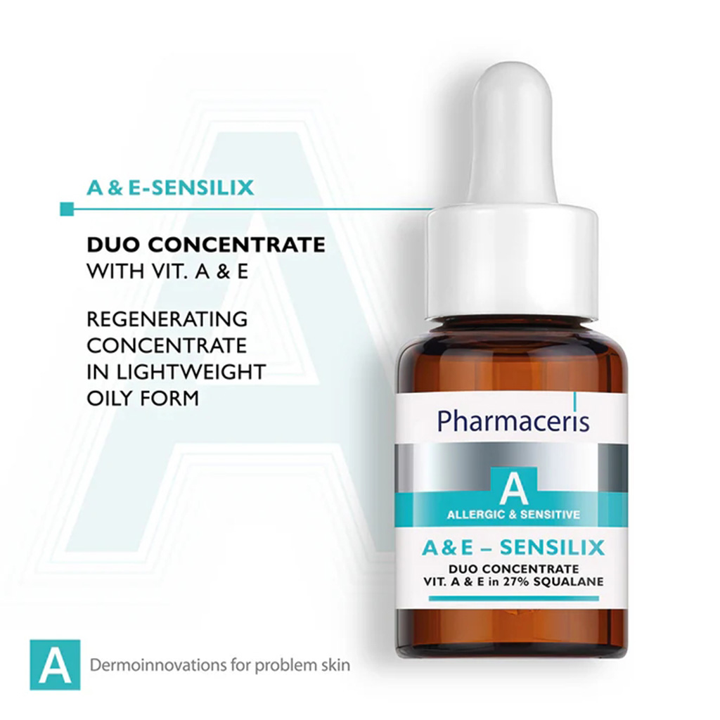 Pharmaceries, A&E Sensilix duo concentrate, Vitamin A and E serum for skin repair, 30 ml