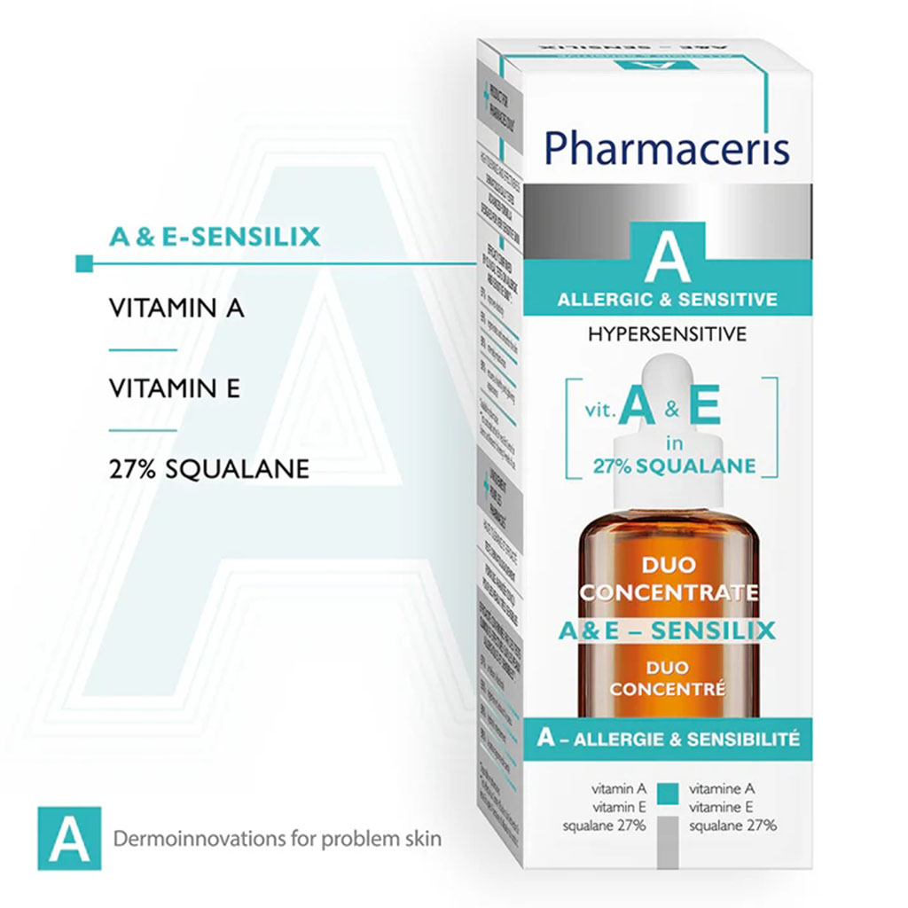 Pharmaceries, A&E Sensilix duo concentrate, Vitamin A and E serum for skin repair, 30 ml