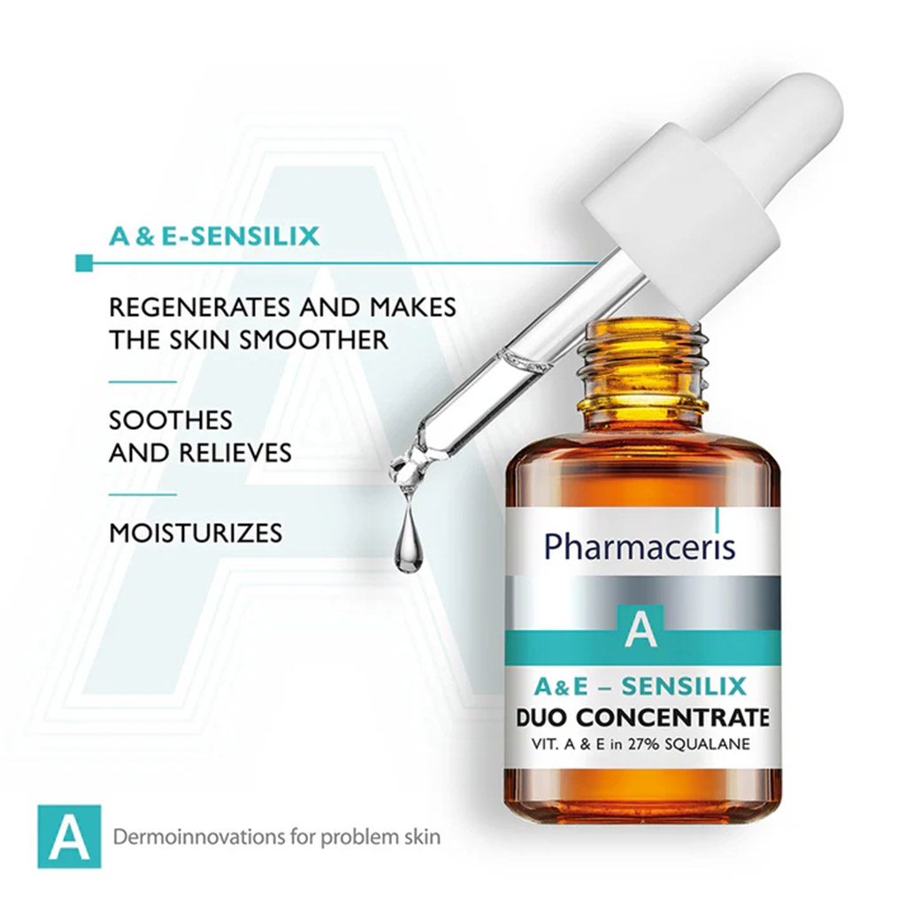 Pharmaceries, A&E Sensilix duo concentrate, Vitamin A and E serum for skin repair, 30 ml