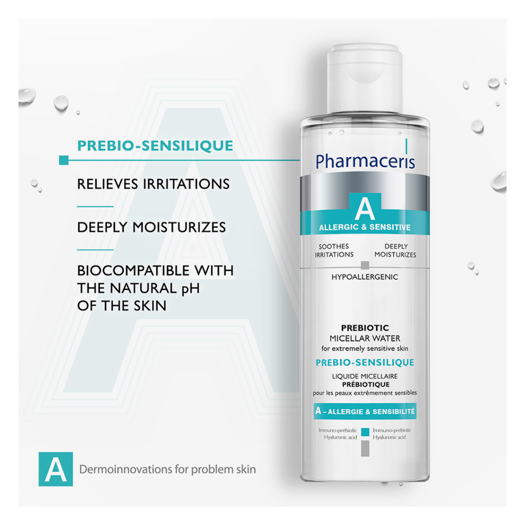 Pharmaceries, Prebio-Sensilique Micellar Solution, Gentle cleansing for extremely sensitive skin, 200 ml
