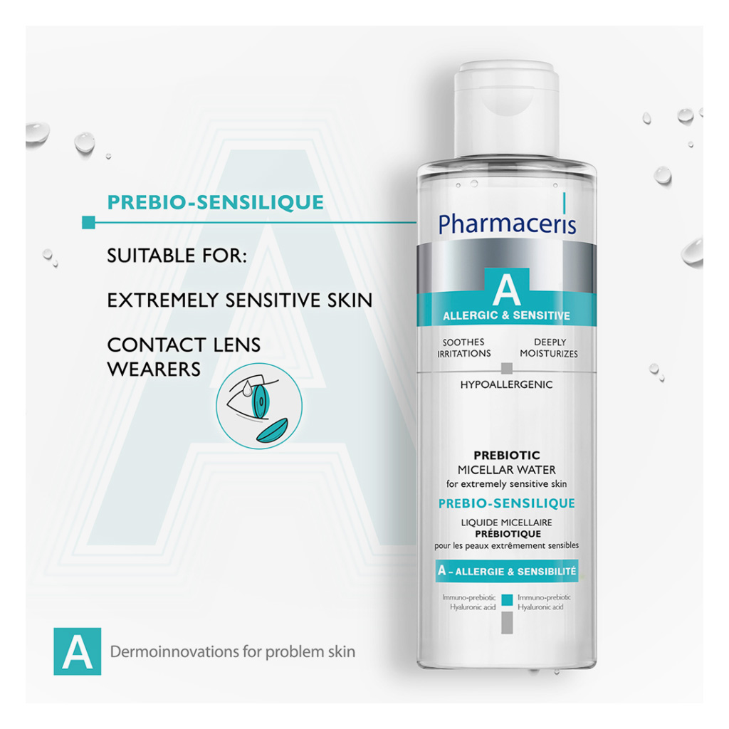 Pharmaceries, Prebio-Sensilique Micellar Solution, Gentle cleansing for extremely sensitive skin, 200 ml