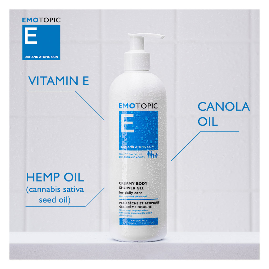 Pharmaceris, Emotopic Creamy Body Shower Gel, Gentle moisturizing shower gel for sensitive skin, 400ml