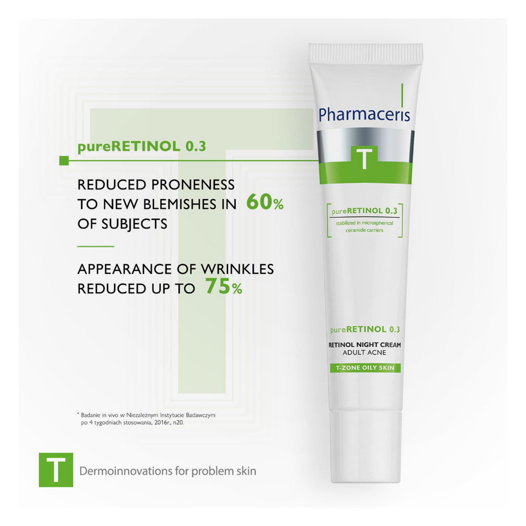 Pharmaceries, Pureretinol 0.3, Anti-acne retinol night cream for clearer skin