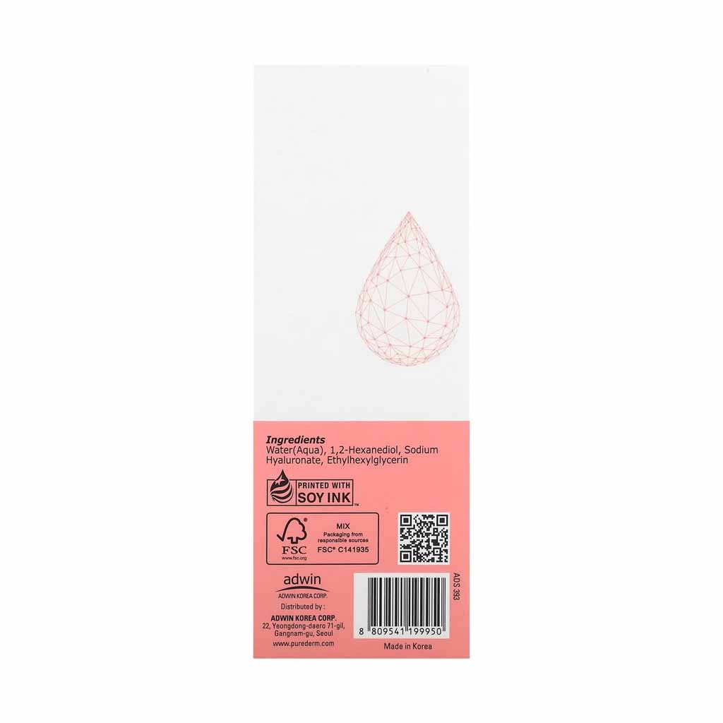 Purederm, Pure Hyaluronic Acid Facial Serum, Hydrating serum for radiant skin, 60 ml