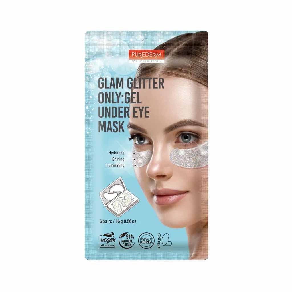 Purederm Glam Glitter Onlygel Under Eye Mask 6 Pairs