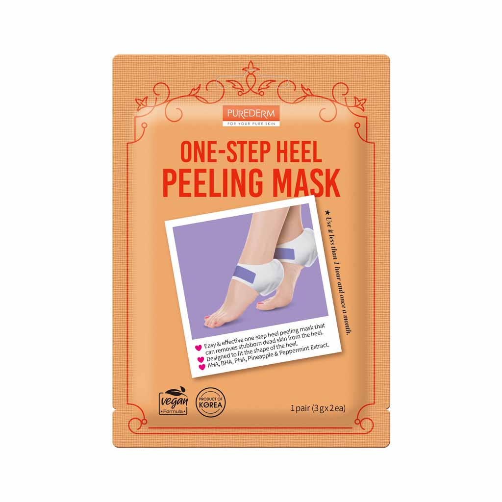 Purederm, One-Step Heel Peeling Mask, Exfoliating and moisturizing foot care, 6g