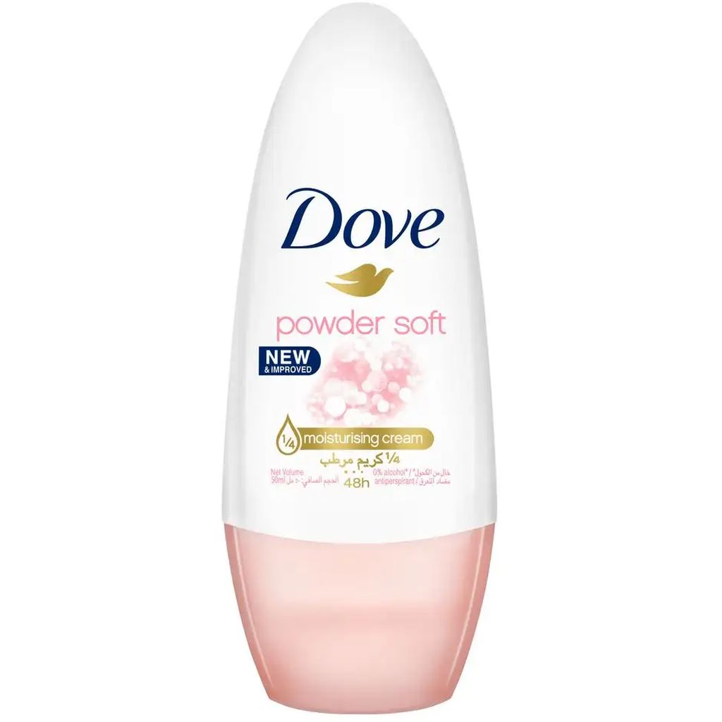 Dove, Powder Soft Moisturising Antiperspirant Cream, Gentle moisturizing antiperspirant cream for sensitive skin, 50ml