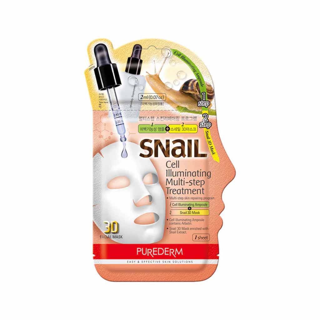Purederm Snail Cell Illuminating Multi-Step Treatment 3D Facial Mask