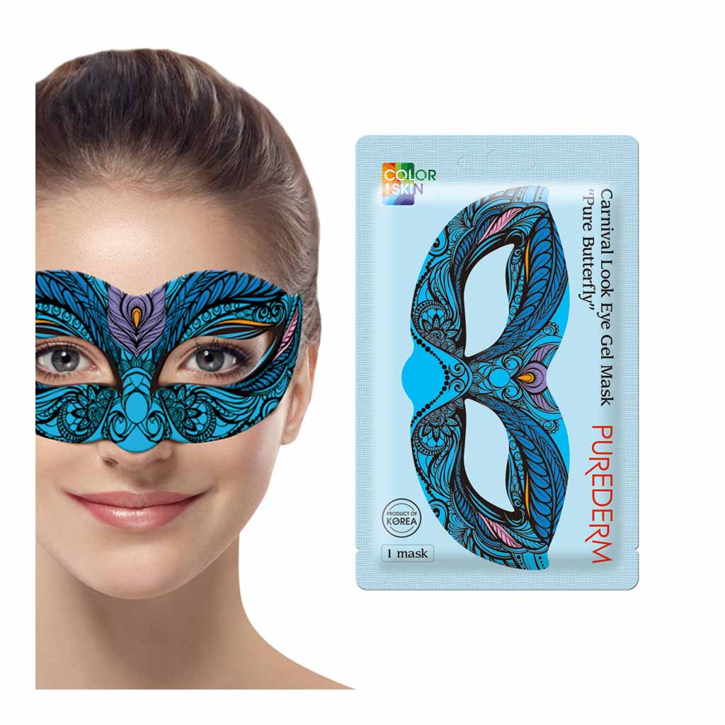Purederm, Pure Butterfly Carnival Look Eye Gel Mask, Cooling and refreshing eye gel mask