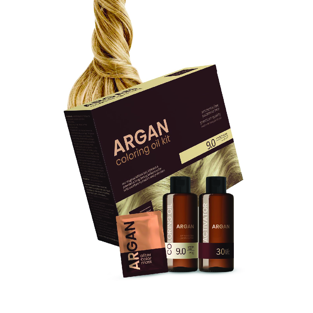 Argan Coloring Oil Kit / Very Light Blond 90 - 75 ml