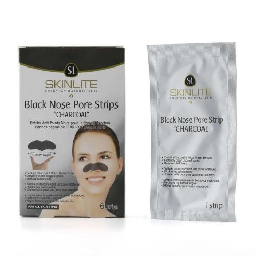 Skinlite, Nose Pore Strips Charcoal, Deep cleansing charcoal strips for blackhead removal