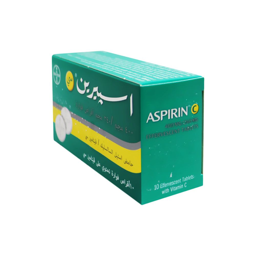 Aspirin, C Effervescent Tablets, Pain relief and fever reduction, 10 tablets
