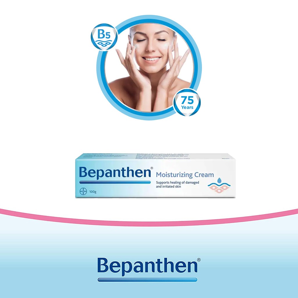 Bepanthen, Skin Moisturizer Cream, Soothing cream for dry and sensitive skin, 100 g
