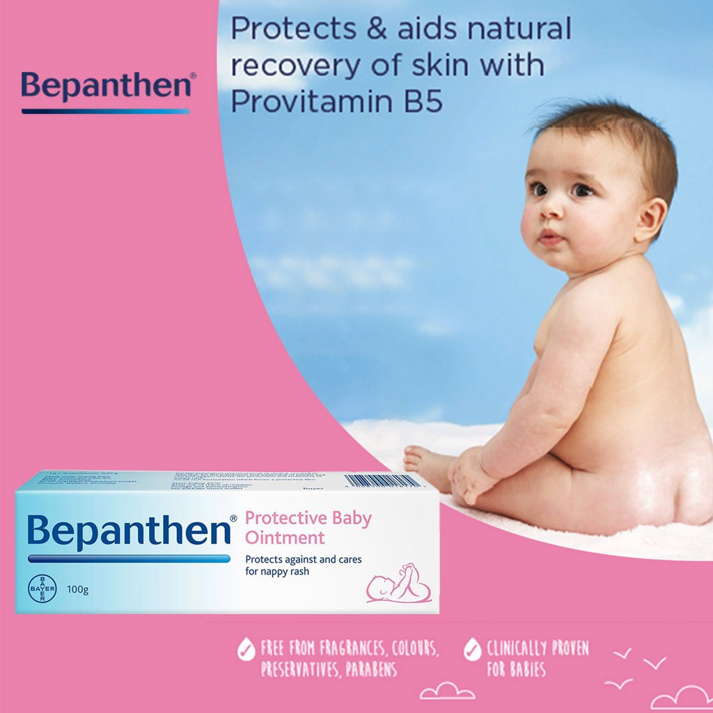 Bepanthen Protective Baby Ointment For Nappy Rash 100g