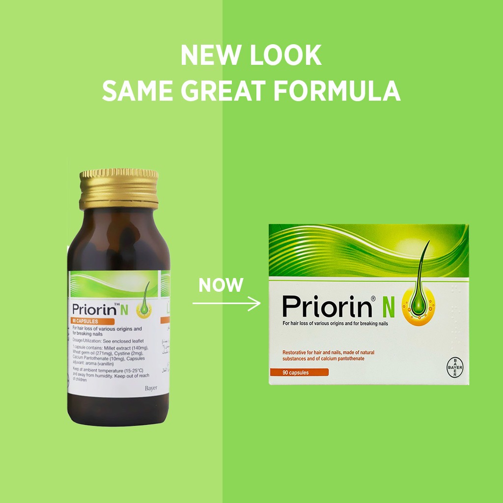 Priorin, Capsules, Hair growth supplement with biotin and millet extract, 90 capsules