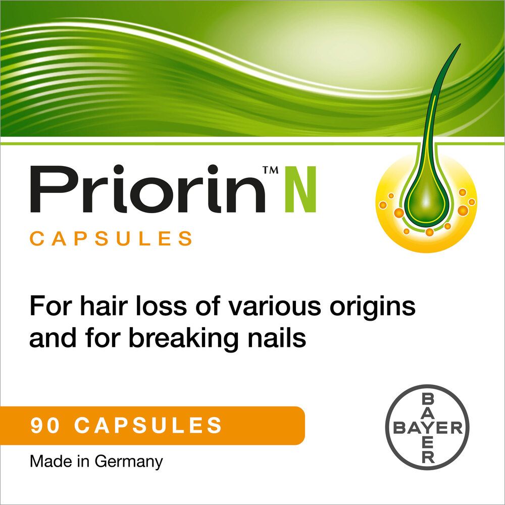 Priorin, Capsules, Hair growth supplement with biotin and millet extract, 90 capsules