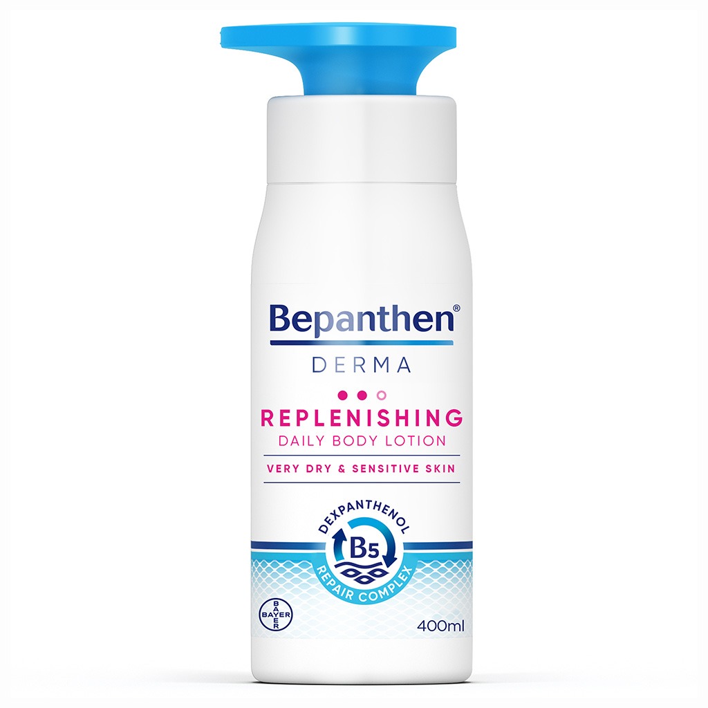 Bepanthen Derma, Replenishing Daily Moisturizing Body Lotion, Nourishing lotion for dry and sensitive skin, 400 ml