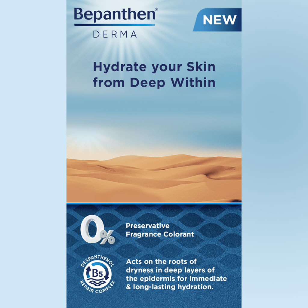 Bepanthen Derma, Replenishing Daily Moisturizing Body Lotion, Nourishing lotion for dry and sensitive skin, 400 ml