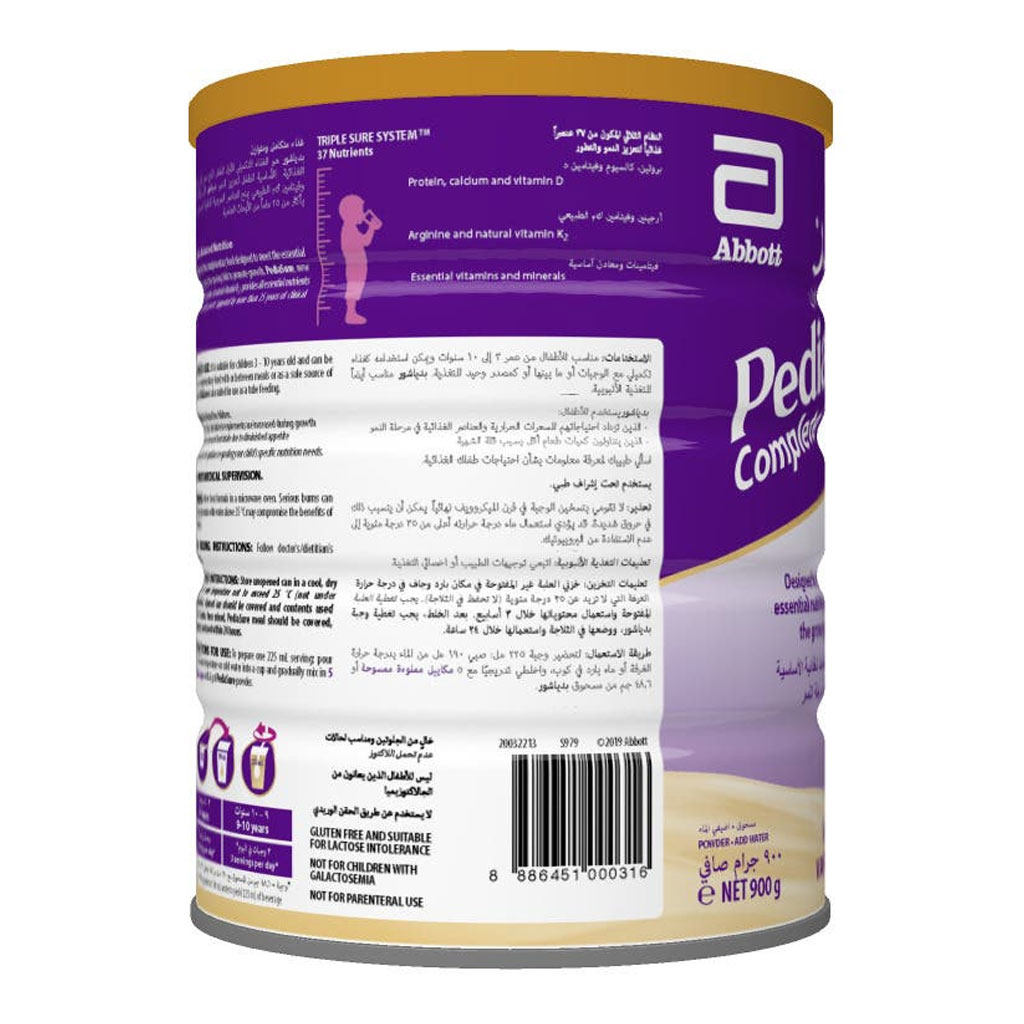 Abbott, Pediasure 3+ Vanilla Milk Powder, Complete balanced nutrition for children 3-10 years, 900g