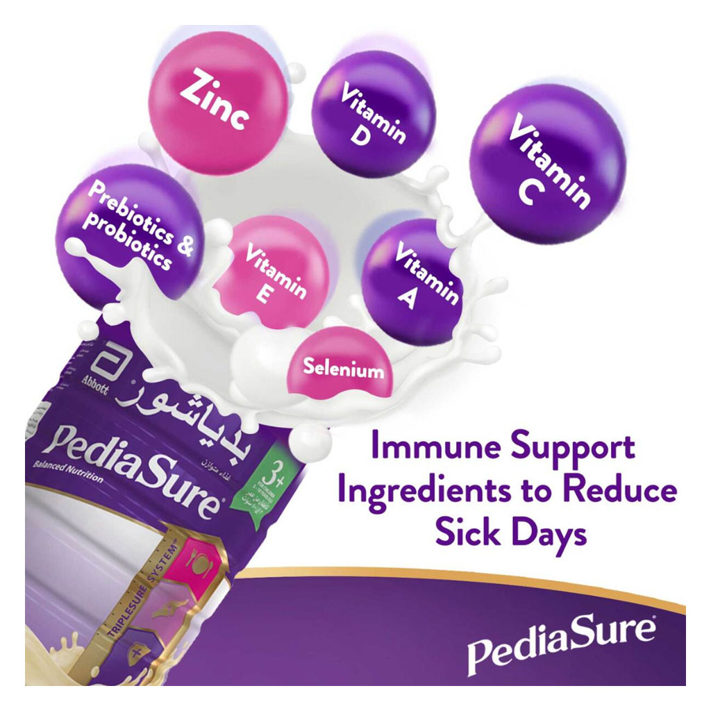 Pediasure, 3+ vanilla nutritional drink, Complete balanced nutrition for growing children, 1600 g