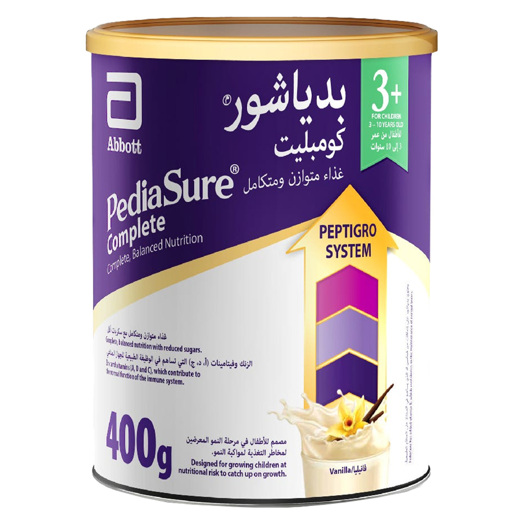 Abbott, Pediasure 3+ Vanilla Milk Powder, Complete balanced nutrition for children 3-10 years, 400g