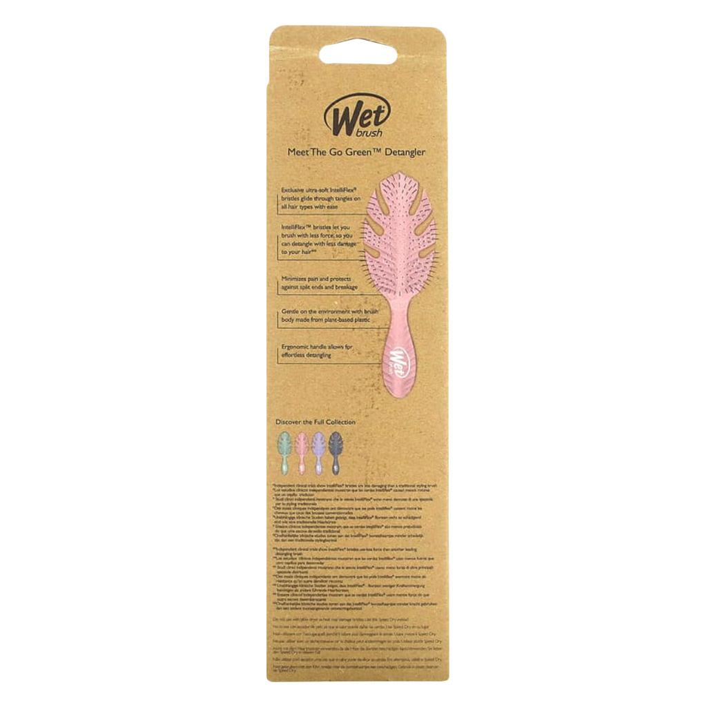 Wet Brush, Go Green Detangler Hair Brush, Eco-friendly gentle detangling brush, pink