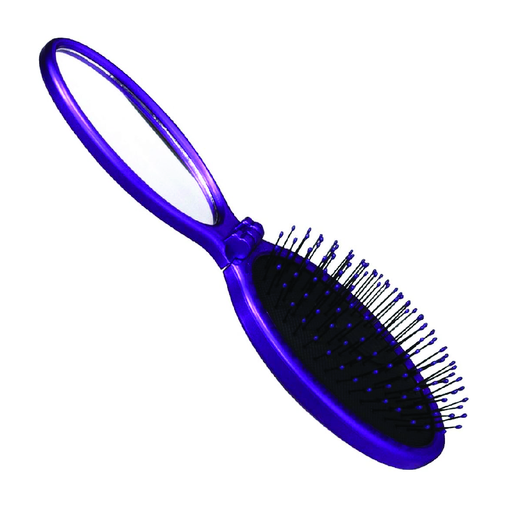 Wet Brush, Pop and Go Detangler Purple, Portable detangling hairbrush for all hair types