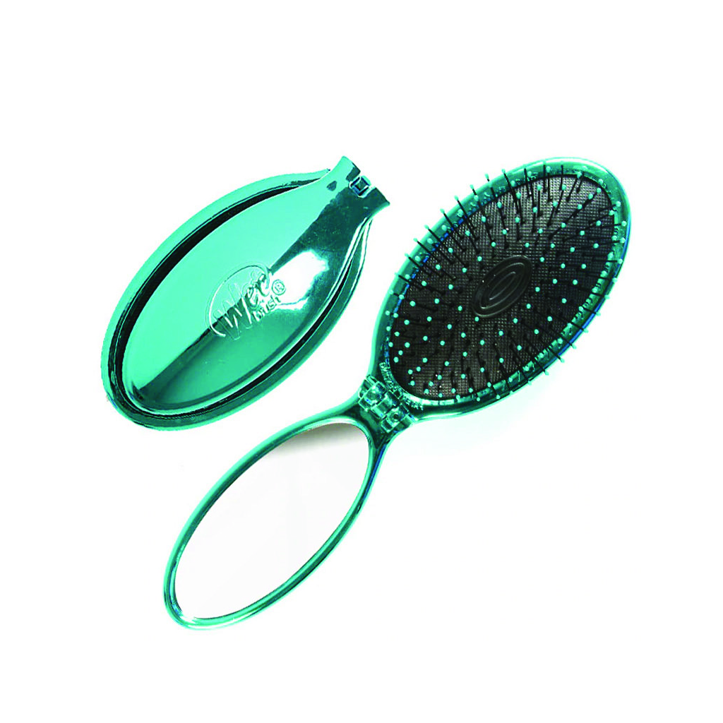 Wet Brush, Pop and Go Detangler Teal, Portable detangling hairbrush for all hair types