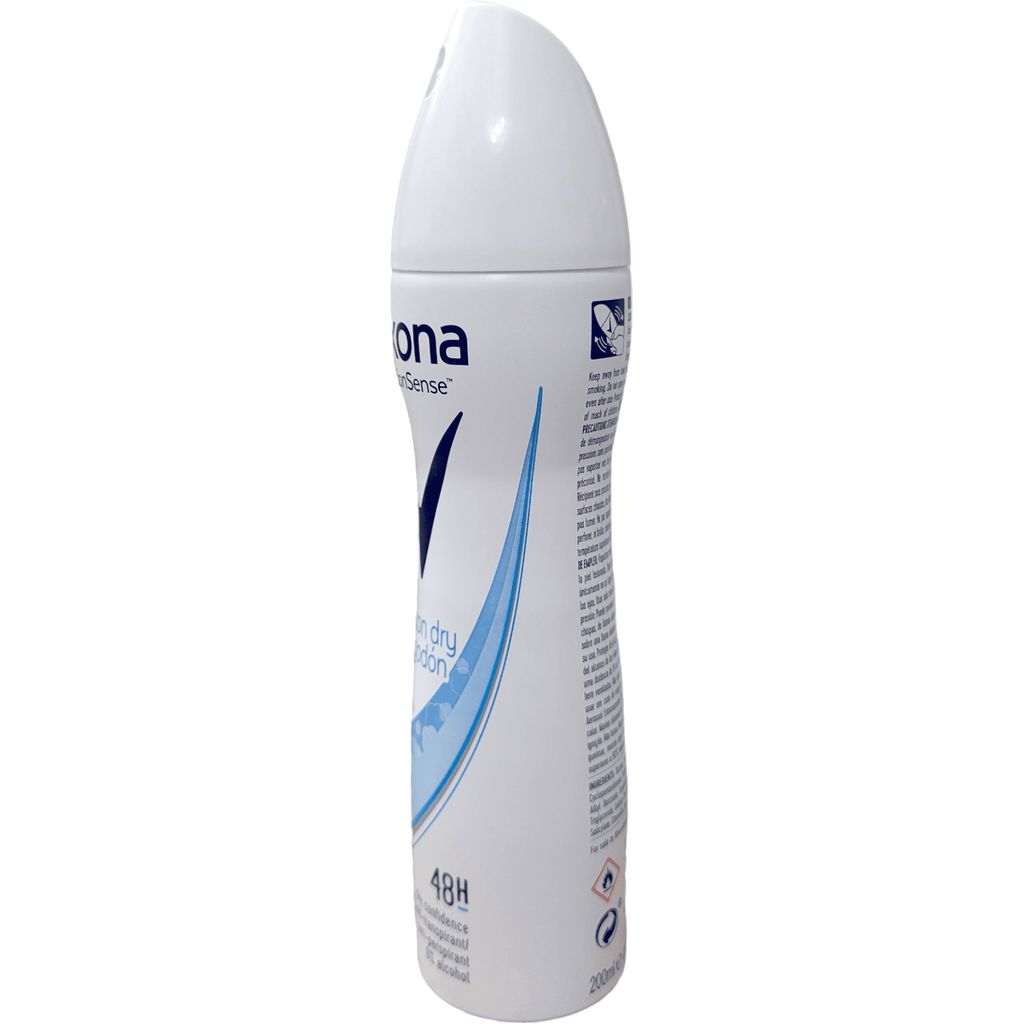 Rexona, Motion Sense Cotton Dry Anti Perspirant Spray, Long-lasting fresh scent sweat protection, 150 ml