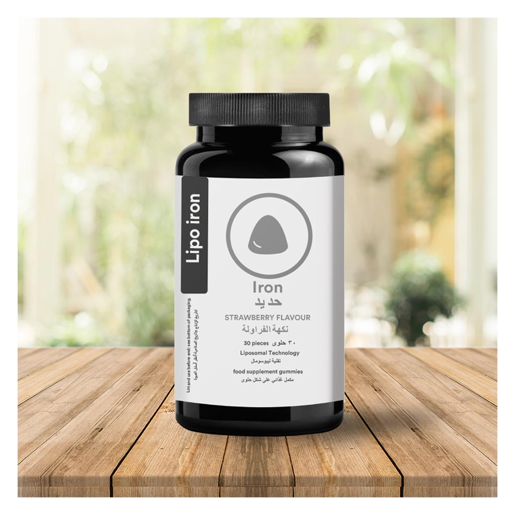 Egylava, Liposomal Technology Iron Strawberry Gummies, Iron supplement with liposomal delivery for better absorption, 30 gummies