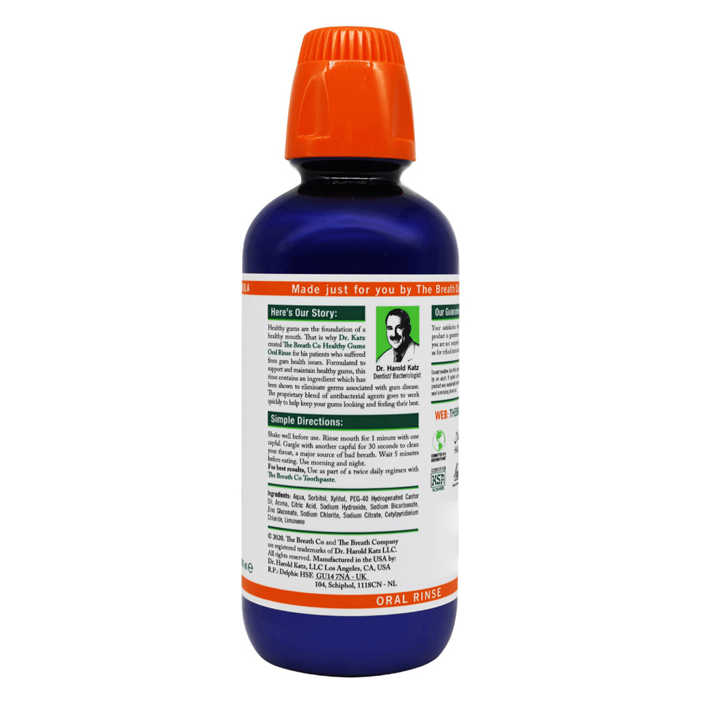 The Breath Co., Fresh Breath Clean Mint Oral Rinse, Alcohol-free mouthwash for fresh breath, 500ml