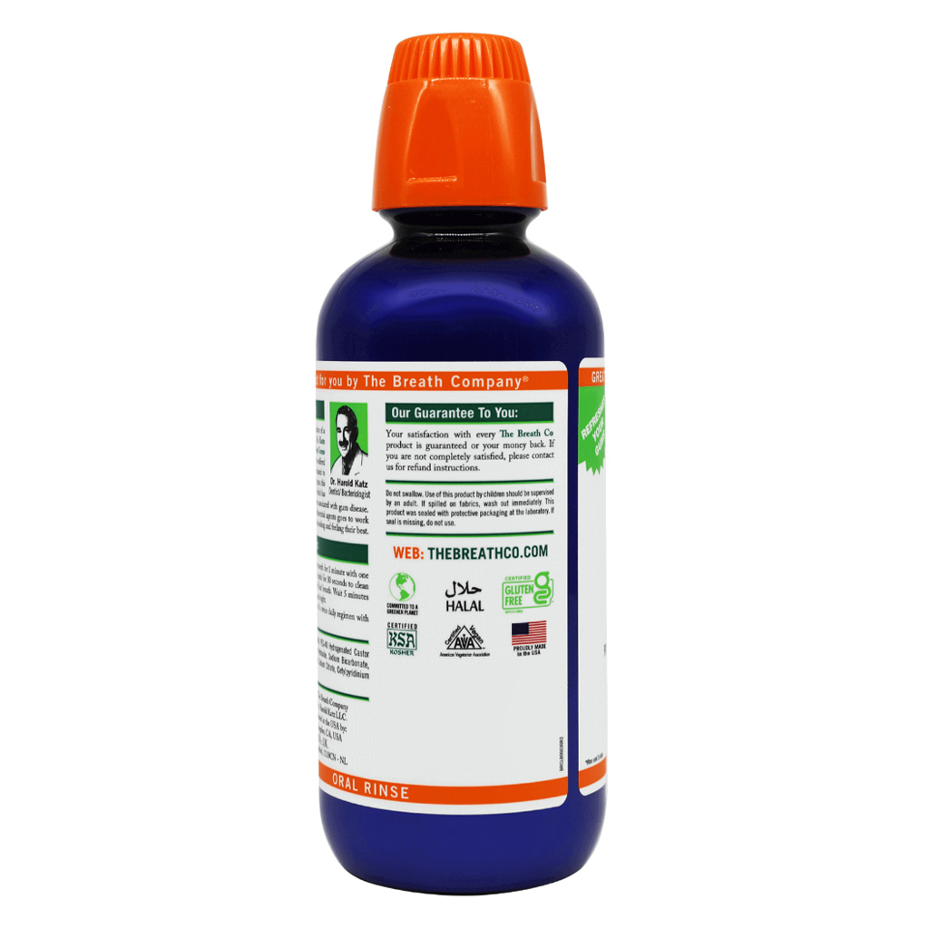 The Breath Co., Fresh Breath Clean Mint Oral Rinse, Alcohol-free mouthwash for fresh breath, 500ml