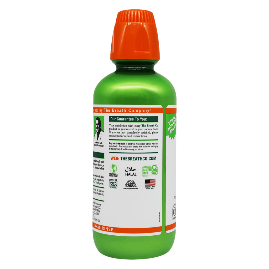 The Breath Co., Fresh Breath Mild Mint Oral Rinse, Mild mint mouthwash for fresh breath, 500ml