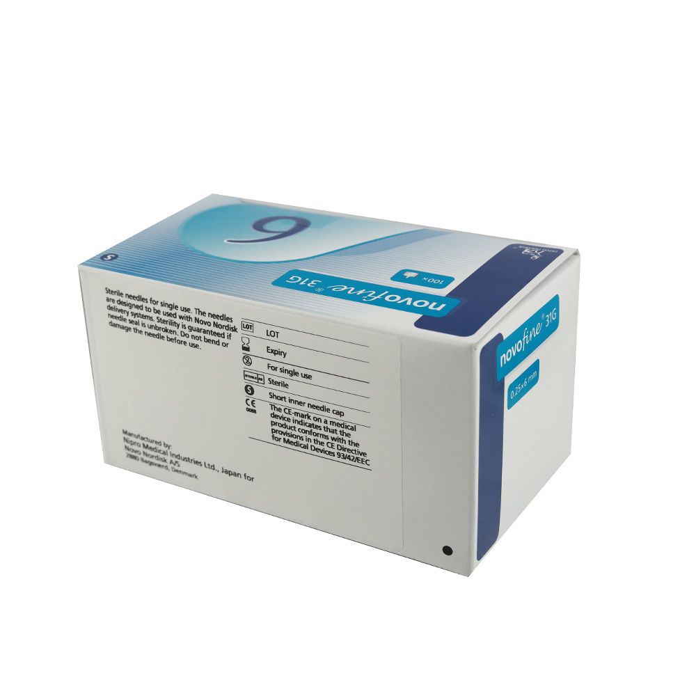 Novofine Insulin Needles 31G No. 6, Pack of 100's