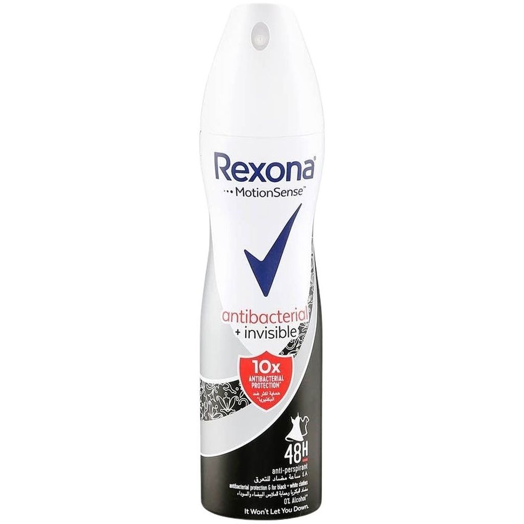 Rexona, Motion Sense Antibacterial Invisible Antiperspirant Spray, Antibacterial spray for odor and sweat control, 150ml